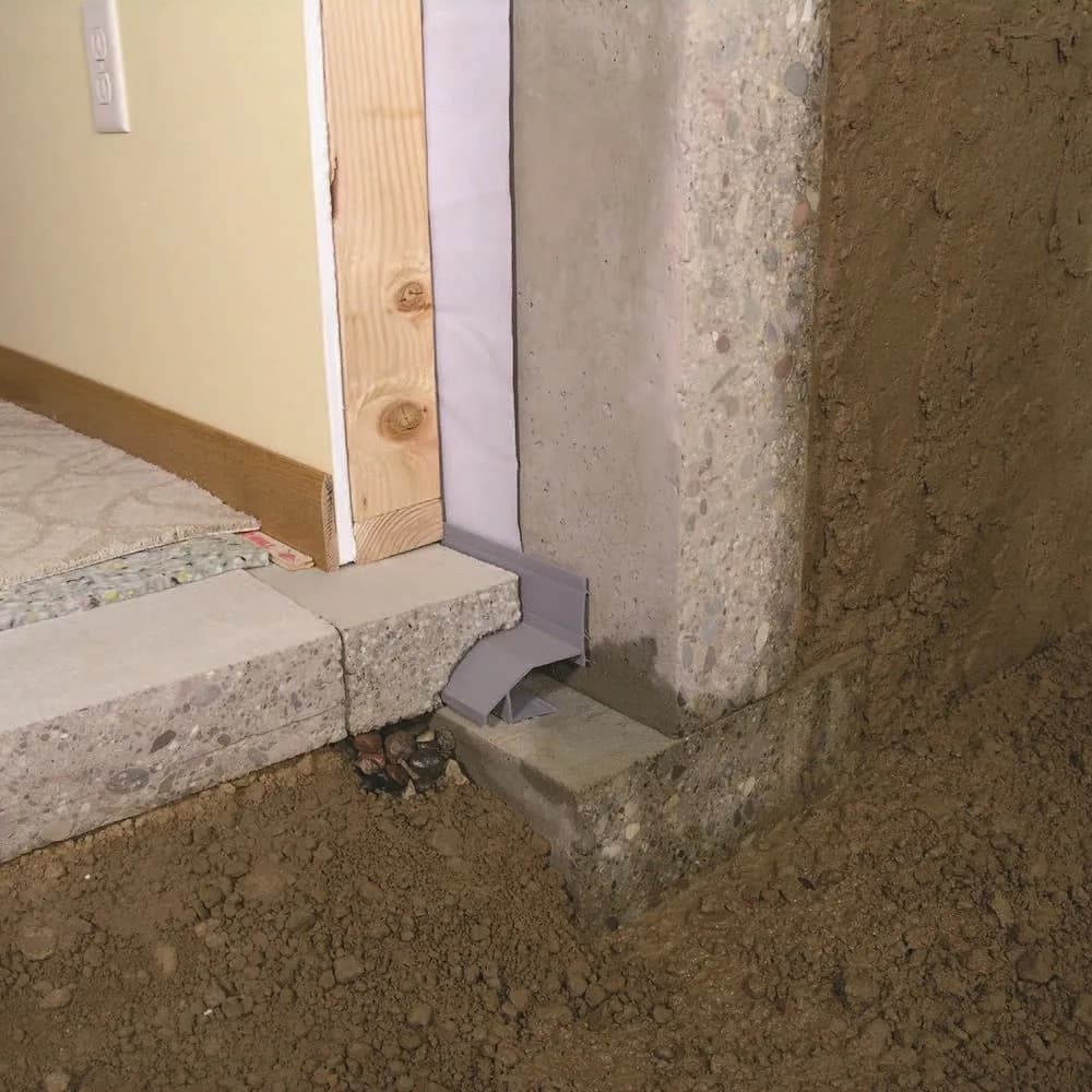 Guardian® Waterproofing System - Cross-section showing interior drainage solution