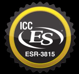 ICC ES certification badge for foundation repair systems
