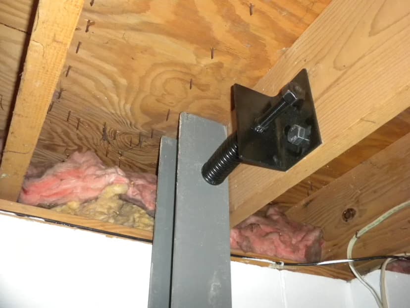 Professional joist anchor installation for Fortress foundation repair system