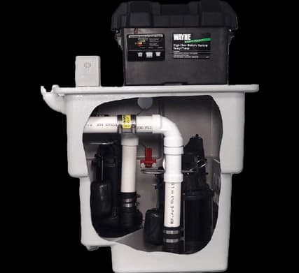 Triple Pump Pack Heavy Duty System with dual primary pumps and battery backup for maximum protection